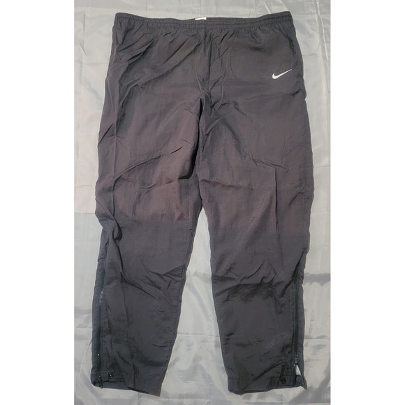 Nike Vintage 90s Track Windbreaker Pants Mens XL Nylon Gray Drawstrings‎ Pockets - Picture 1 of 9